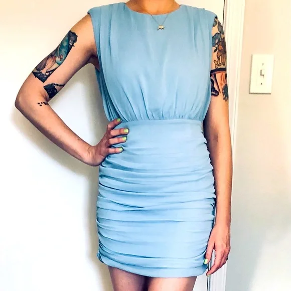 knee length dresses for ladies Plus Size Sheeny Self-Tie Mini Dress main image 0